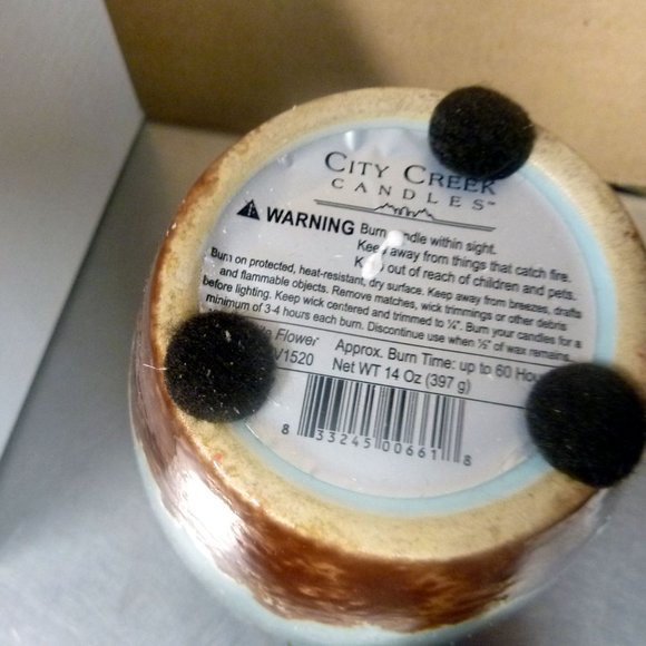 14 oz Boxed Candle Soy Blend Wax Sugar Citrus Scent Regal Ceramic Vase - Picture 2 of 3